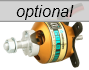 AXi 2208/20 fitted with optional radial mount set