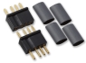 Deans Micro Plug Pair - 4 Pin, Black, Polarised