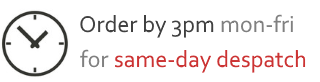 same day despatch if you order by 3pm mon-fri