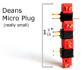 Deans Micro Plug Pair - Non-Polarised, Black