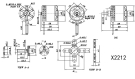 Diagram with dimensions for SunnySky X2212-III